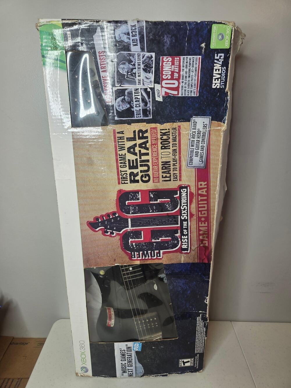 Power Gig Rise Of The Six String Guitar (Microsoft Xbox 360, 2010) Bundle CIB